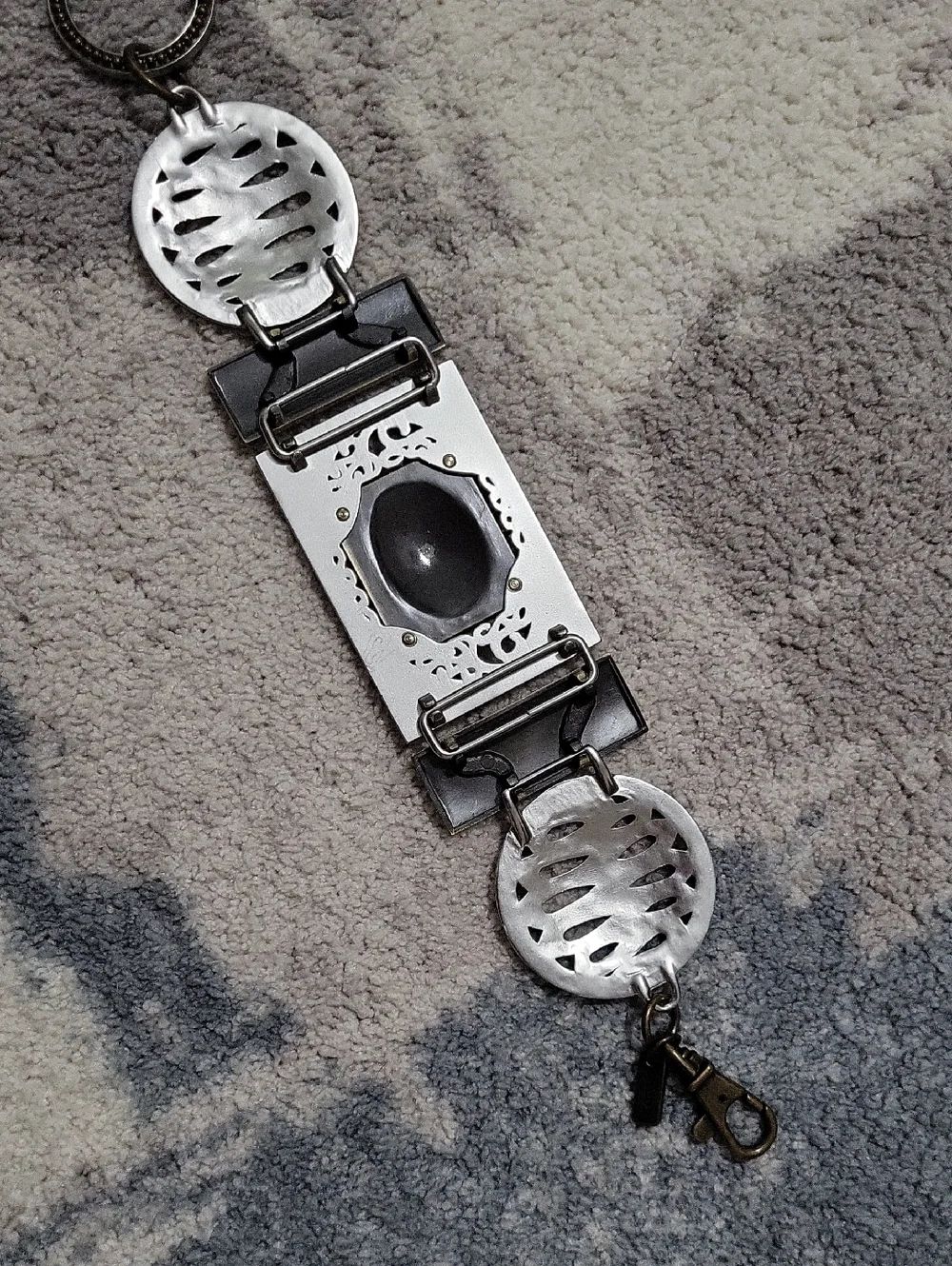 Chico's Metal Concho Medallian Chain Link Belt